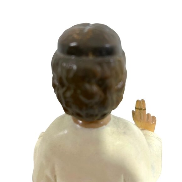 Infant Prague Child Jesus Chalk/Plaster Statue Robe Religious Vtg 11” Figurine - Picture 10 of 17